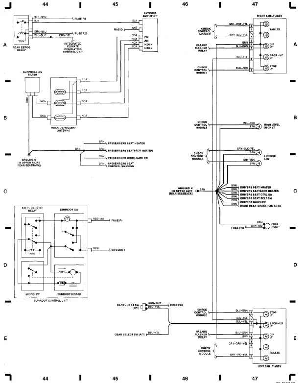 Pro Car Manuals BMW 325 1992 Electrical Wiring Diagrams 12