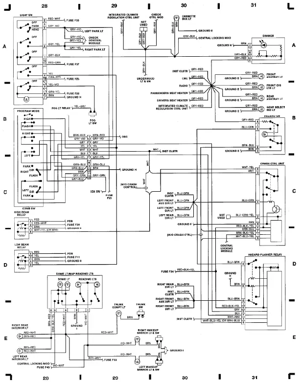 Pro Car Manuals BMW 325 1992 Electrical Wiring Diagrams 8