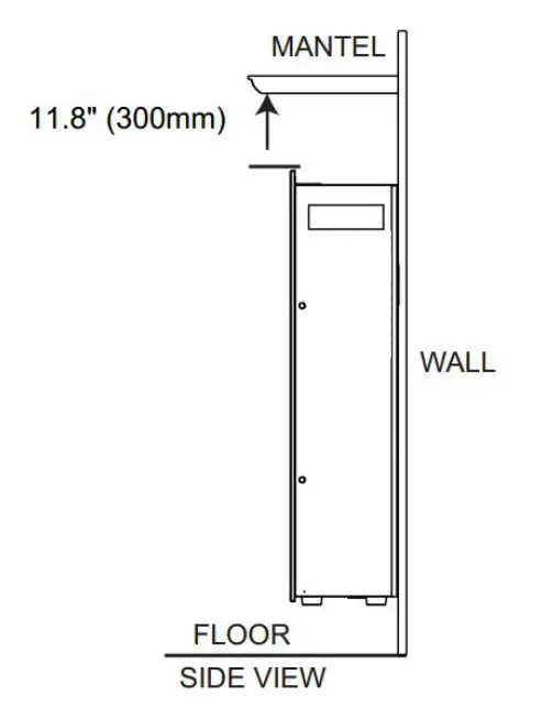 MINIMUM MANTEL CLEARANCES