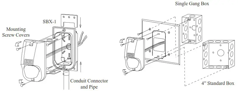 POTTER SHBSLB24 75 Indoor Outdoor Strobe Horn Strobe Combination Fire Alarm - Installation