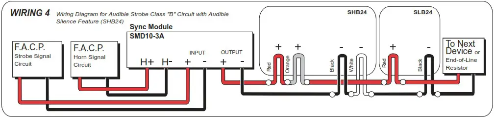 POTTER SHBSLB24 75 Indoor Outdoor Strobe Horn Strobe Combination Fire Alarm - Wiring Diagram 2