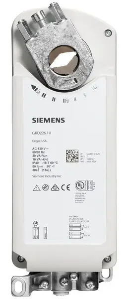 SIEMENS OpenAir GVD-GKD Series Electronic Damper Actuator