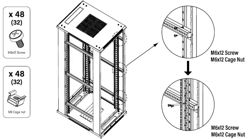MAINFRAME-OF-BIN-42U 2U-Open-Cabinet-W6-Fan-Unit-07