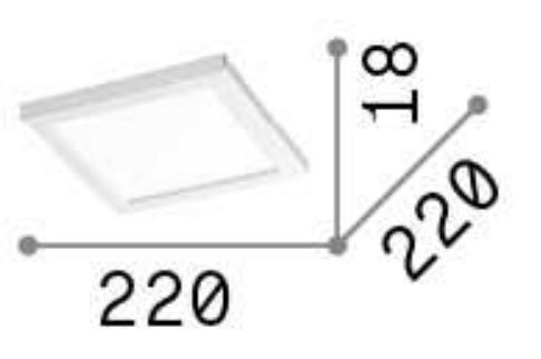 ideal lux 8021696290812 PL Square 3000k Nero 1