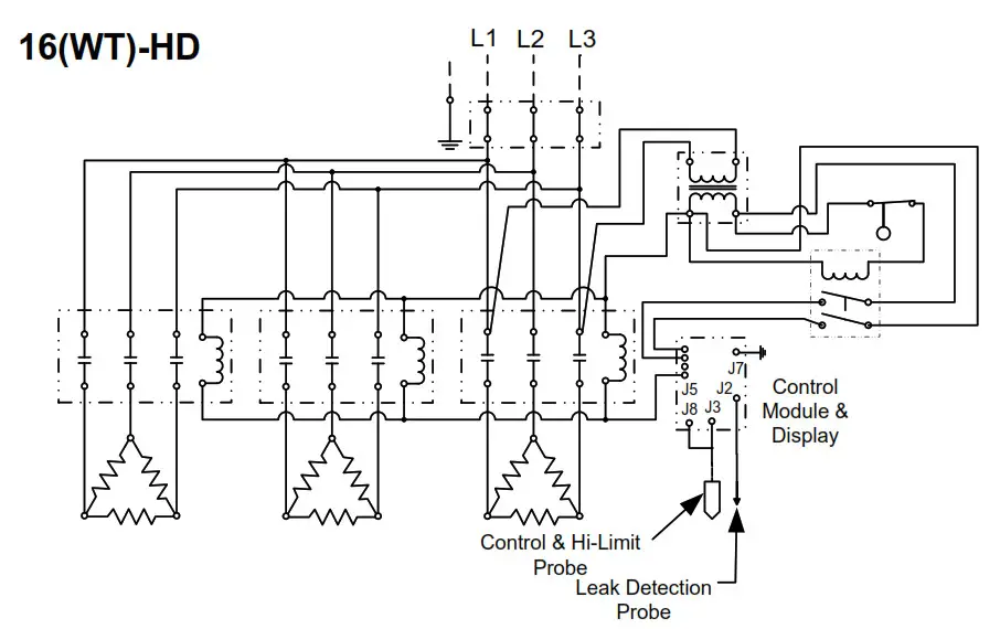 Hubbell Electric Deionized RO Water Heater - Wiring Char 10