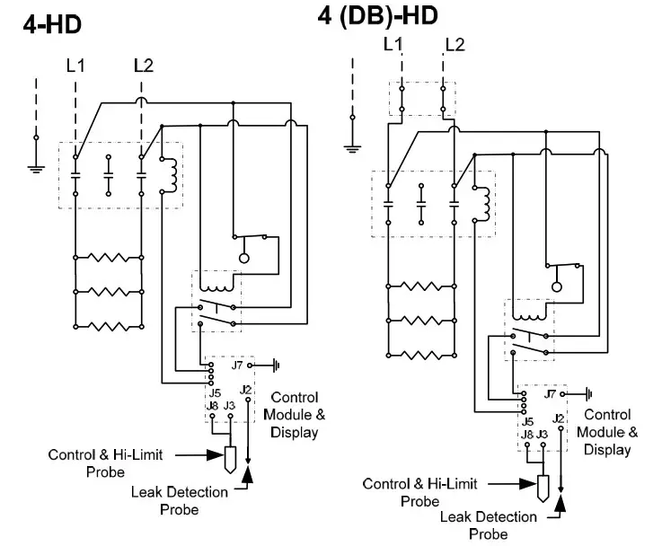 Hubbell Electric Deionized RO Water Heater - Wiring Char 2