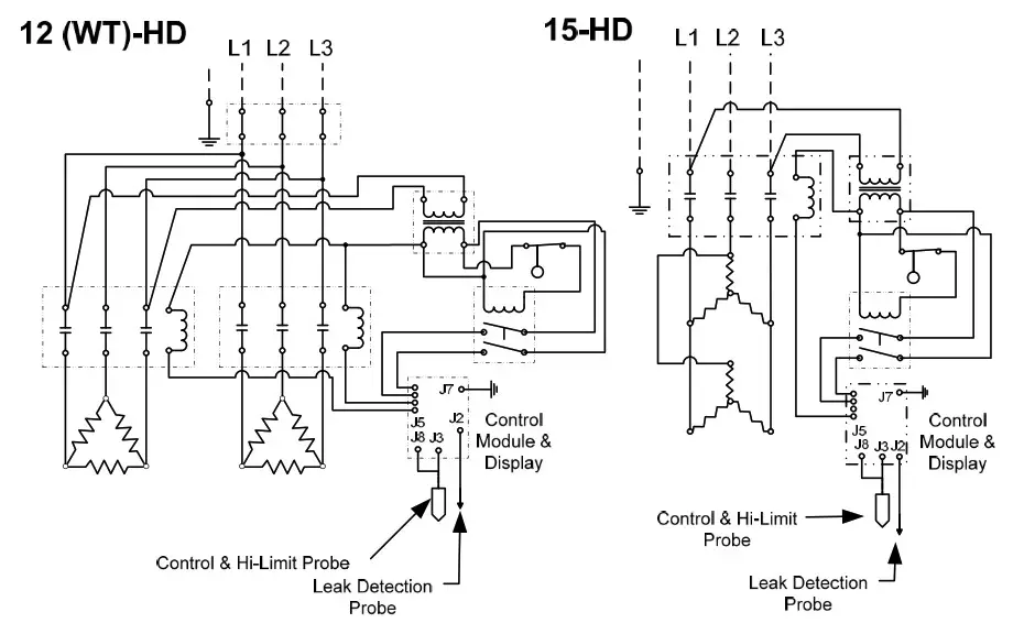 Hubbell Electric Deionized RO Water Heater - Wiring Char 3