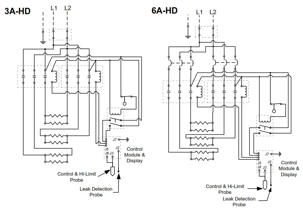 Hubbell Electric Deionized RO Water Heater - Wiring Char 7