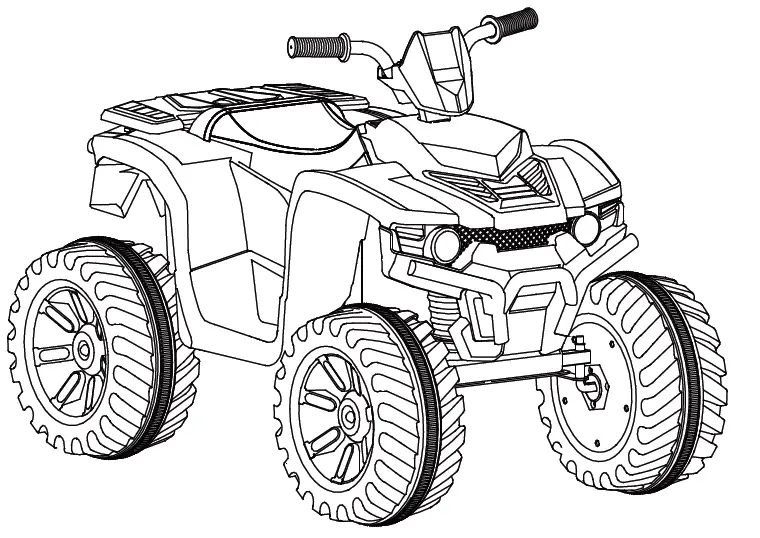 kidzone Ride On ATV Personalize License Plate 060-ROT-04