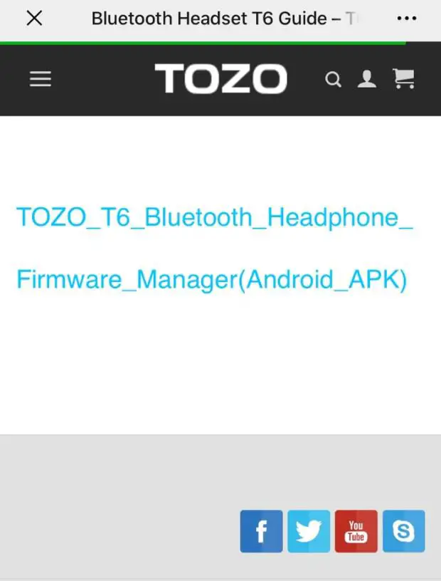 TOZO T6 Bluetooth Headphone Firmware Manager