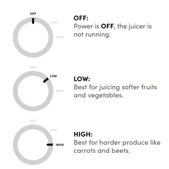 nutribullet NBJ50100 800 Watt Juicer User Guide - Control dial