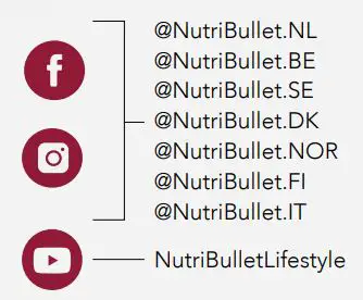 nutribullet NBJ50100 800 Watt Juicer User Guide - Social Media Icon