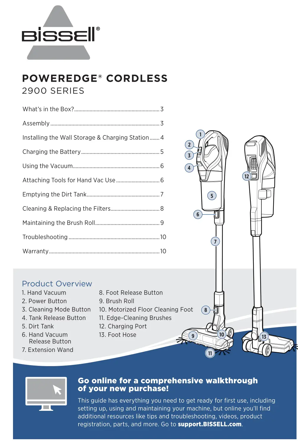 Bissell 2900 Series Poweredge Cordless Vacuum Cleaner User Guide