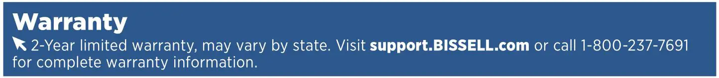 Bissell 2900 Series Poweredge Cordless Vacuum Cleaner - Warranty