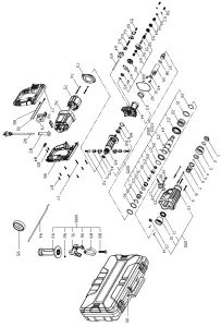 BAUER 1642E B 1 Inch SDS Pro Rotary Hammer Kit - diagram
