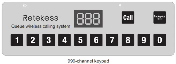 RETEKESS T111 T112 Queue Wireless Calling System - Press button
