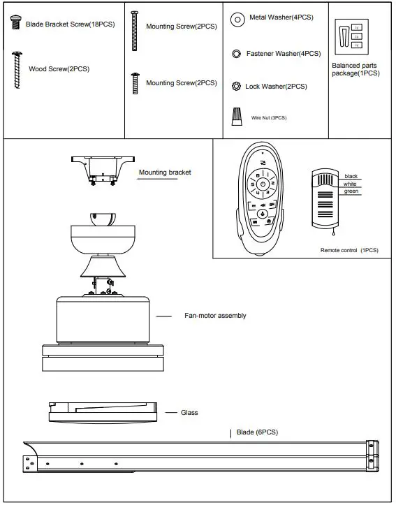 Parrot Uncle F8218 Ceiling Fan fig1