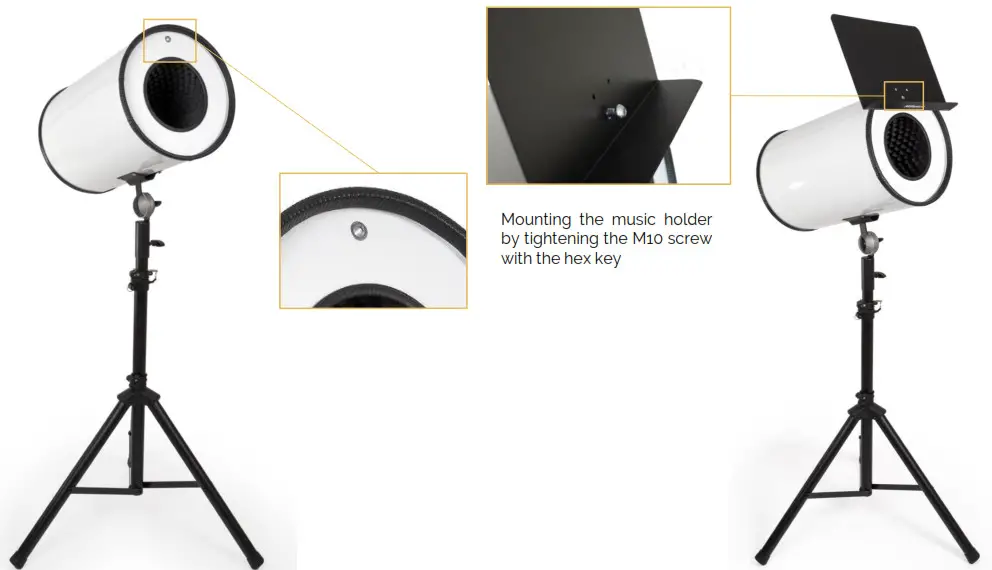 Mute Tube Installation Guide - MOUNTING THE MUSIC HOLDER