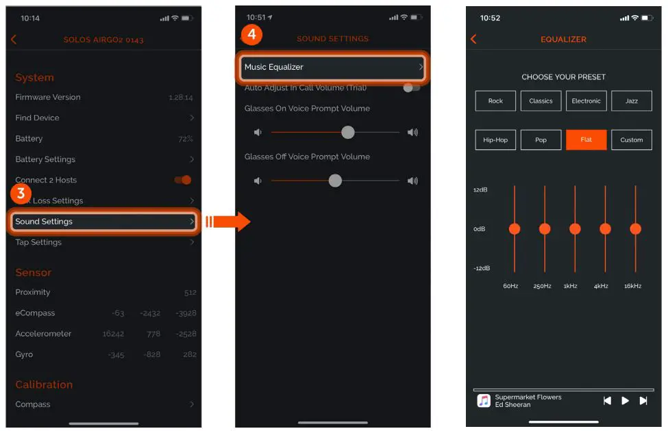 solos AirGo 2 Smart Glasses User Manual - Music Equalizer