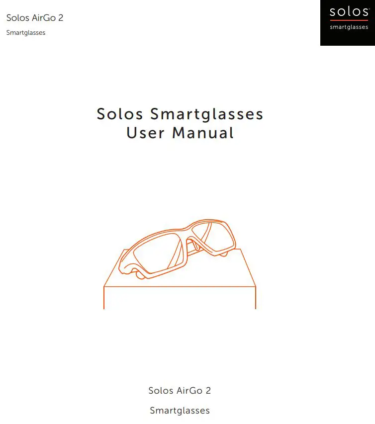 solos AirGo 2 Smart Glasses User Manual