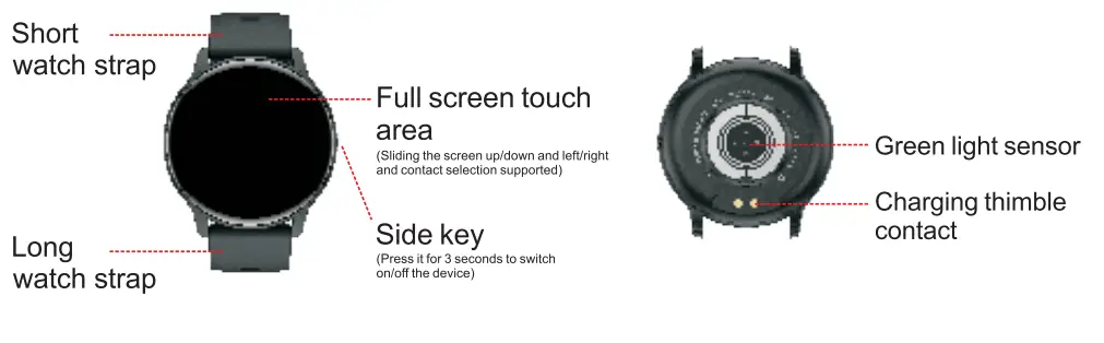 Srichpk S32D Black Smart Watch - Description