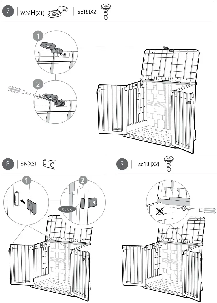 keter Store-It-Out Midi - ASSEMBLY Step 7 & 8