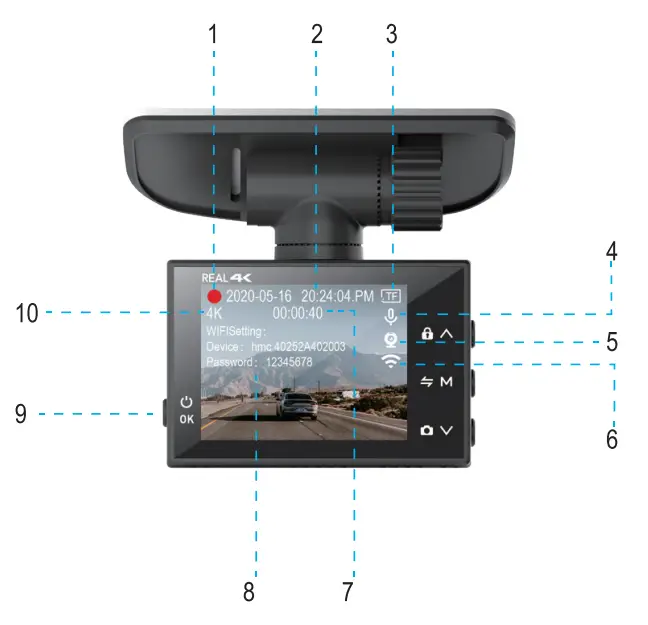 GERMiD G2-4K 2 Inch HD Streaming Media 4K Dash Camera - settings 6