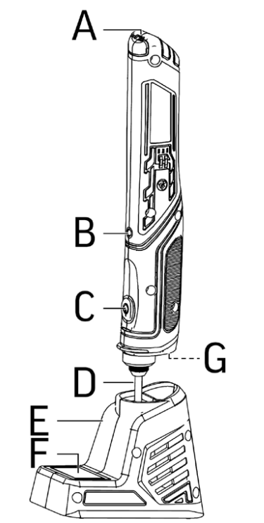 PRO POINT 8968299 4V Cordless Soldering Iron - IDENTIFICATION KEY