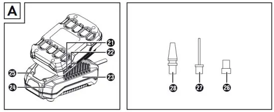 PARKSIDE PKA 20 Li A1 20V Cordless Compressor And Air Pump - figure 2