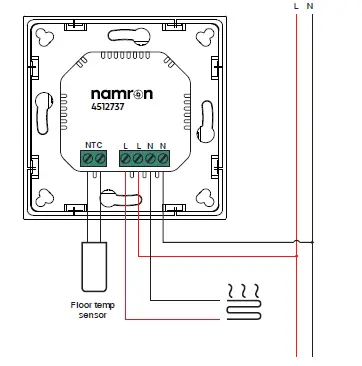 namron 4512736 Thermostat Touch ZigBee 16A 2