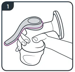 tomme tippe Manual Breast Pump - Hold the pump