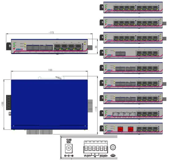 eks EL-100-4 8 Port Unmacched Ethernet Switch - Views