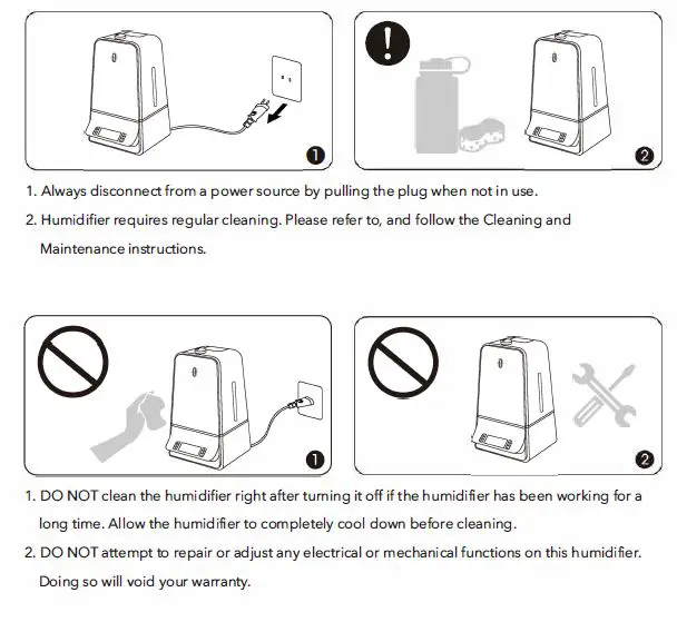 TAOTRONICS TT-AH044 -Ultrasonic- Cool Mist -Humidifier- FIG 7