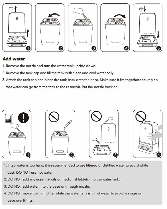 TAOTRONICS TT-AH044 -Ultrasonic- Cool Mist -Humidifier- FIG 9
