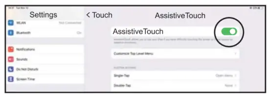 Turn on Assisitive Touch