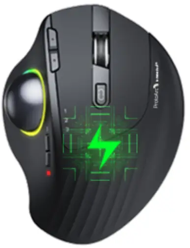 ProtoArc EM01 Wireless Rechargeable RGB Trackball Mouse