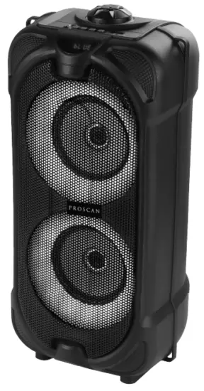 PROSCAN PSP1678 2X4 Inch Light Up Bluetooth Speaker FM Radio -