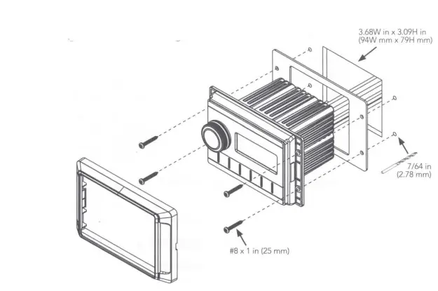 Clarion CMM-20 Marine Source Unit with LCD Display-fig3