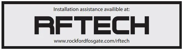 Rockford Fosgate R152-S Prime 5.25 Inch 2-Way Component System Instruction Manual - RFTECH Logo