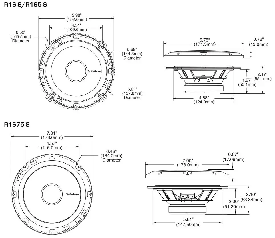 Rockford Fosgate R152-S Prime 5.25 Inch 2-Way Component System Instruction Manual - Specifications