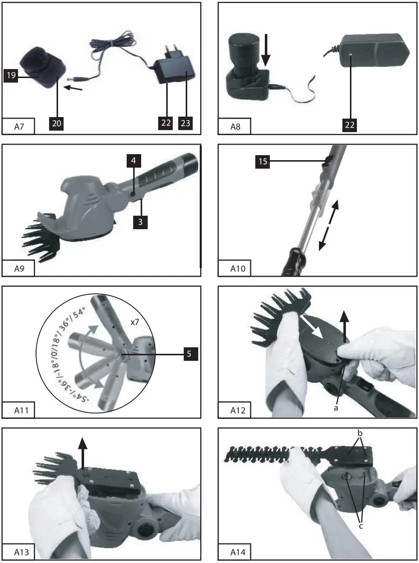 PowerG J0LET108 Cordless Grass Shear Hedge Trimmer and Reciprocating Saw 3 in 1 - FIG 3