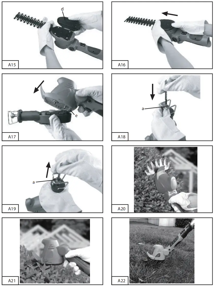 PowerG J0LET108 Cordless Grass Shear Hedge Trimmer and Reciprocating Saw 3 in 1 - FIG 4