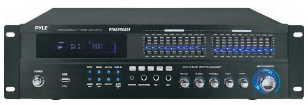 PYLE PT6060CHAE Channel Wireless BT Home Theater Amplifier