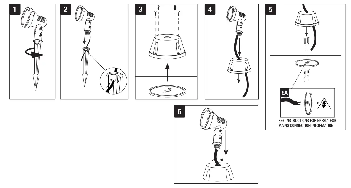AURORA EN-SLM Lighting S-Lite Spike Light Mounting Base fig 1