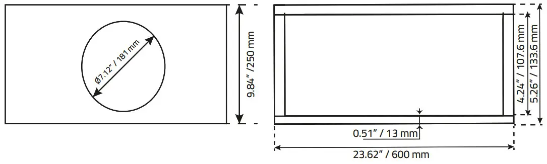 DS18 SRW8.4D 8 Inch Shallow Subwoofer - Figure 3