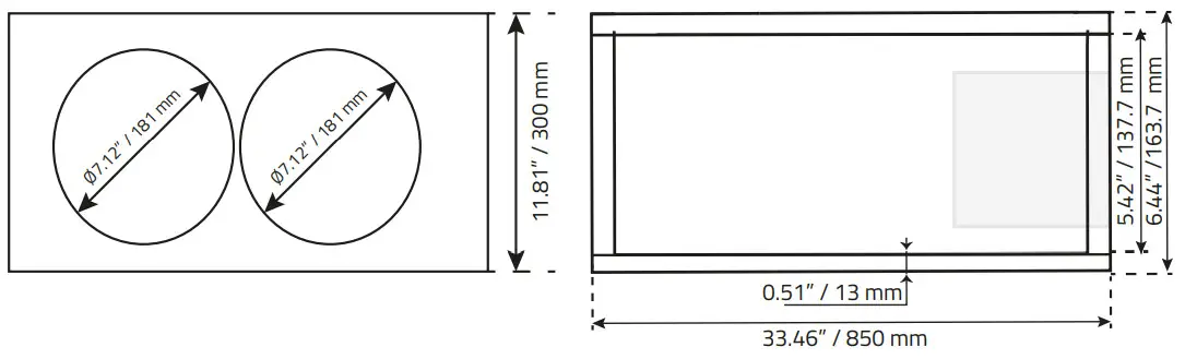 DS18 SRW8.4D 8 Inch Shallow Subwoofer - Figure 5