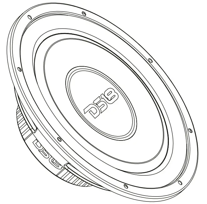 DS18 SRW8.4D 8 Inch Shallow Subwoofer