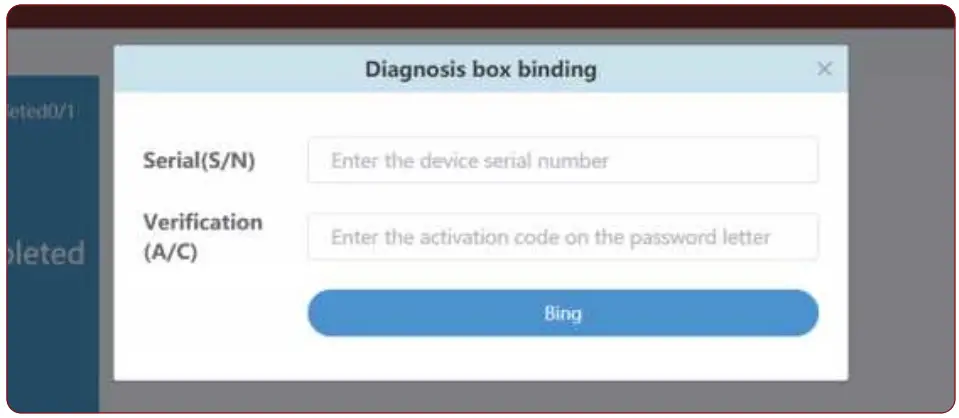 Equipment binding and activation