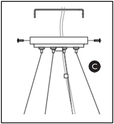 JOHN LEWIS Magnolia 8LT Pendant - Product assembly - Step 3