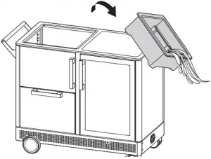 Emptying the rotomolded ice basket - fig. 7 - MoBar550S